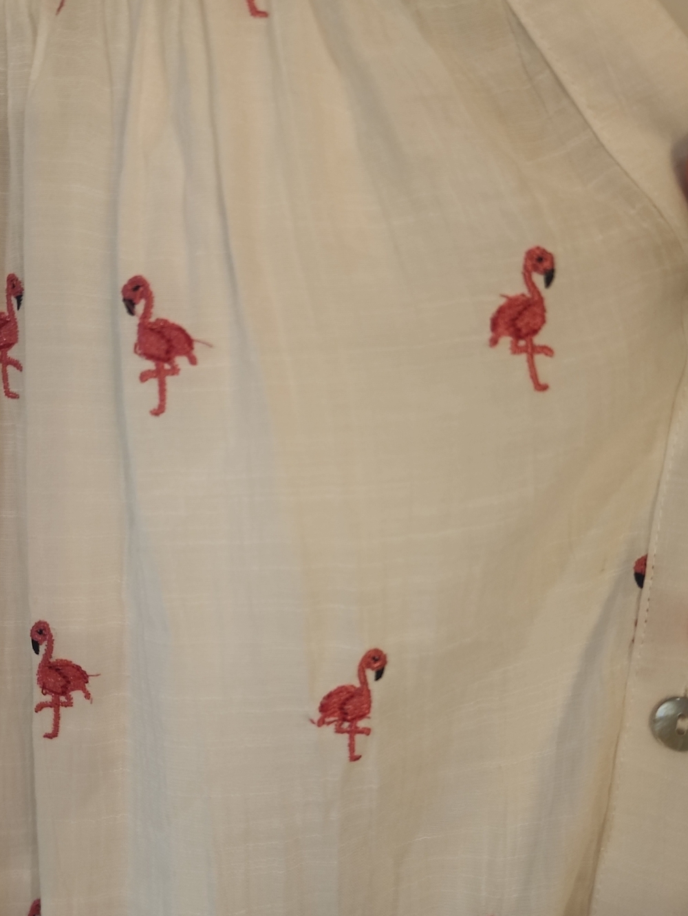Hope Springs Brand Flamingo Embroided Blouse - Picture 2 of 8